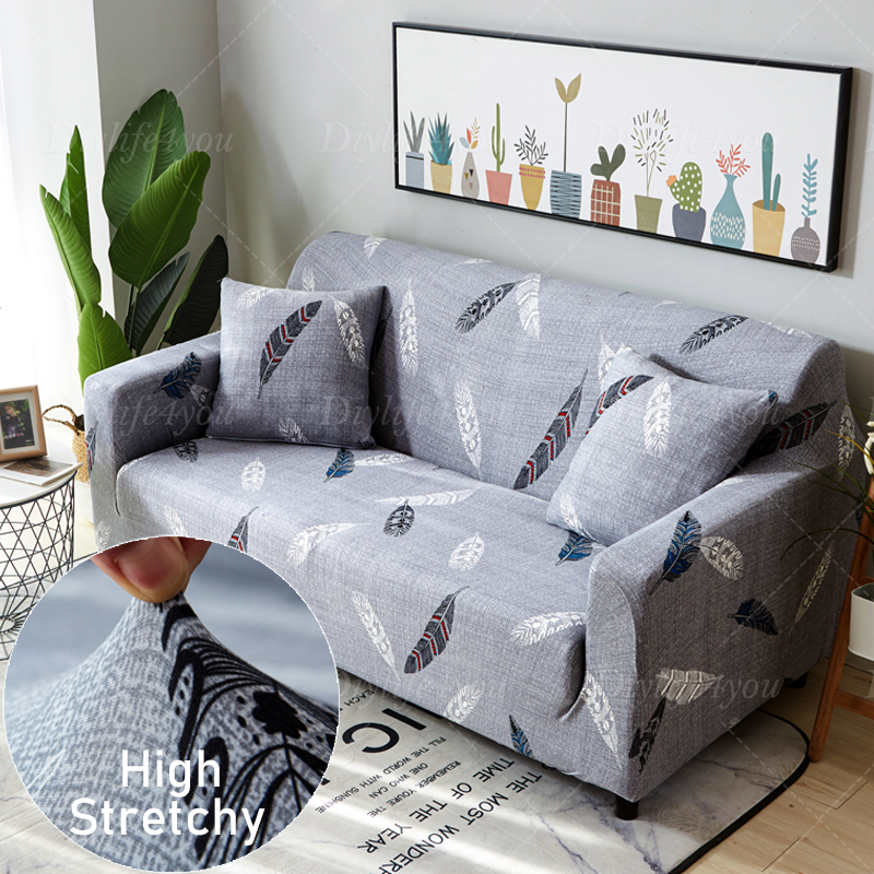1/2/3/4 Seater Printed Sofa Cover Elastic Stretch Slipcover Protector Sofa Couch - Picture 73 of 146