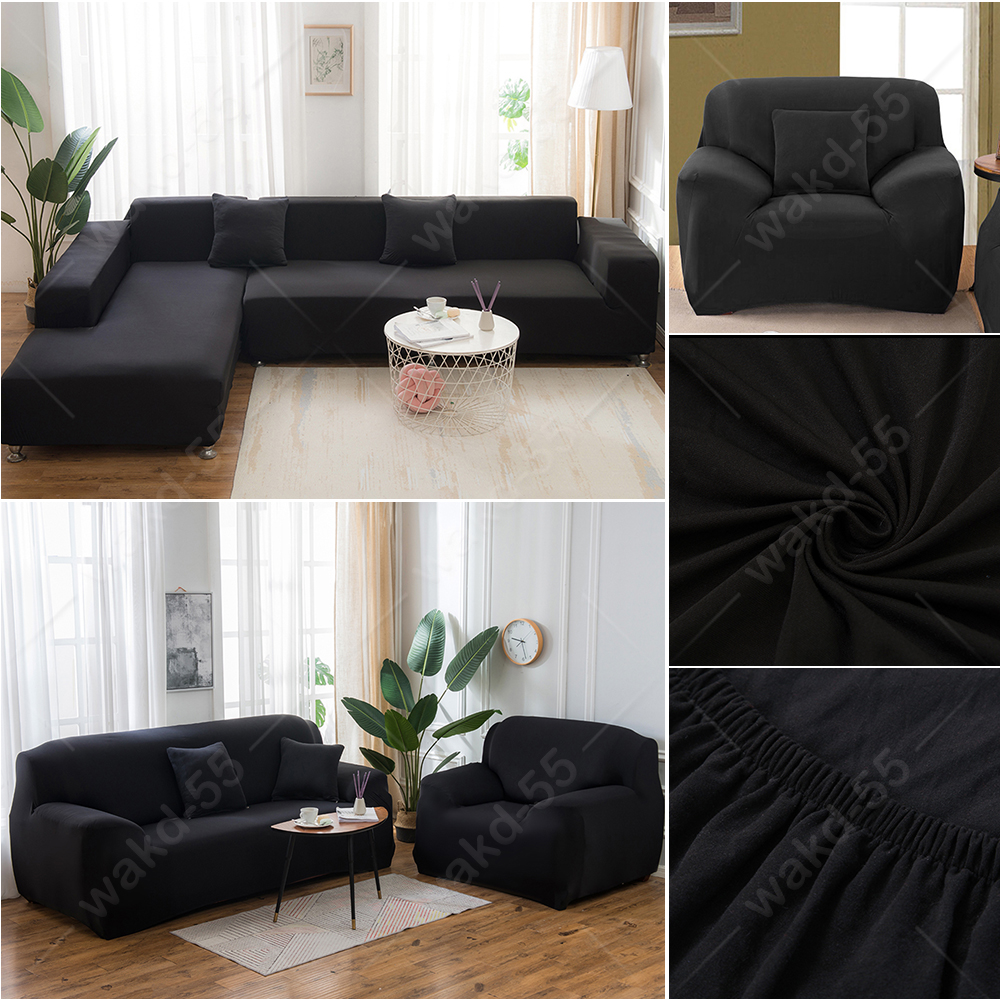 2x Stretch Sofa Covers Corner Couch Slipcover for L Shape Detachable Sectional