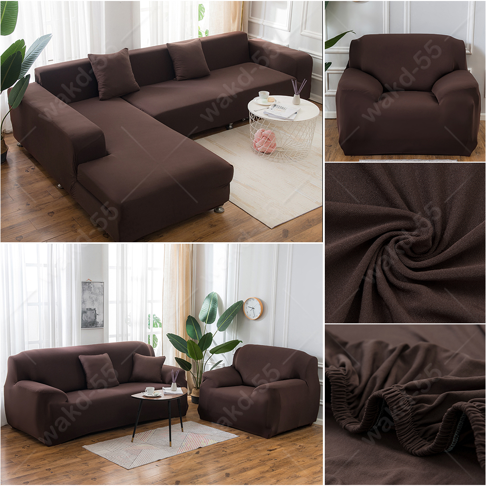 2x Stretch Sofa Covers Corner Couch Slipcover for L Shape Detachable Sectional