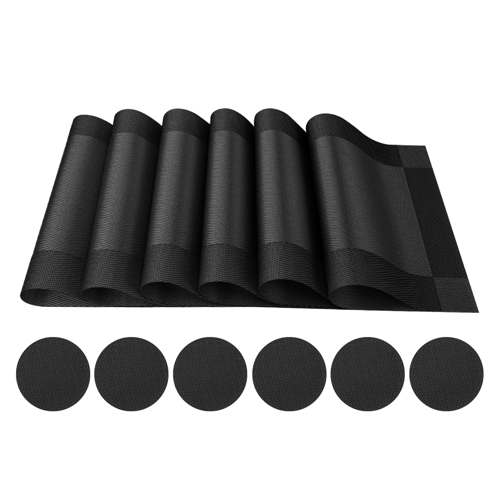 Tischsets Abwaschbar Platzset (6er Set) PVC Rutschfest Platzdeckchen Hitzebestän - Bild 31 von 64