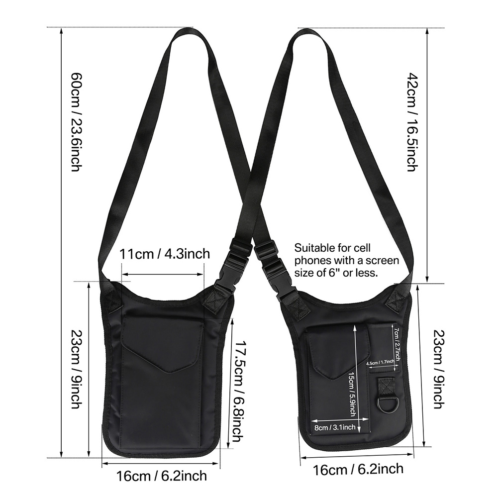 Anti-Theft Underarm Shoulder Bag Hidden Strap Wallet Security Holster Concealed - Picture 30 of 38