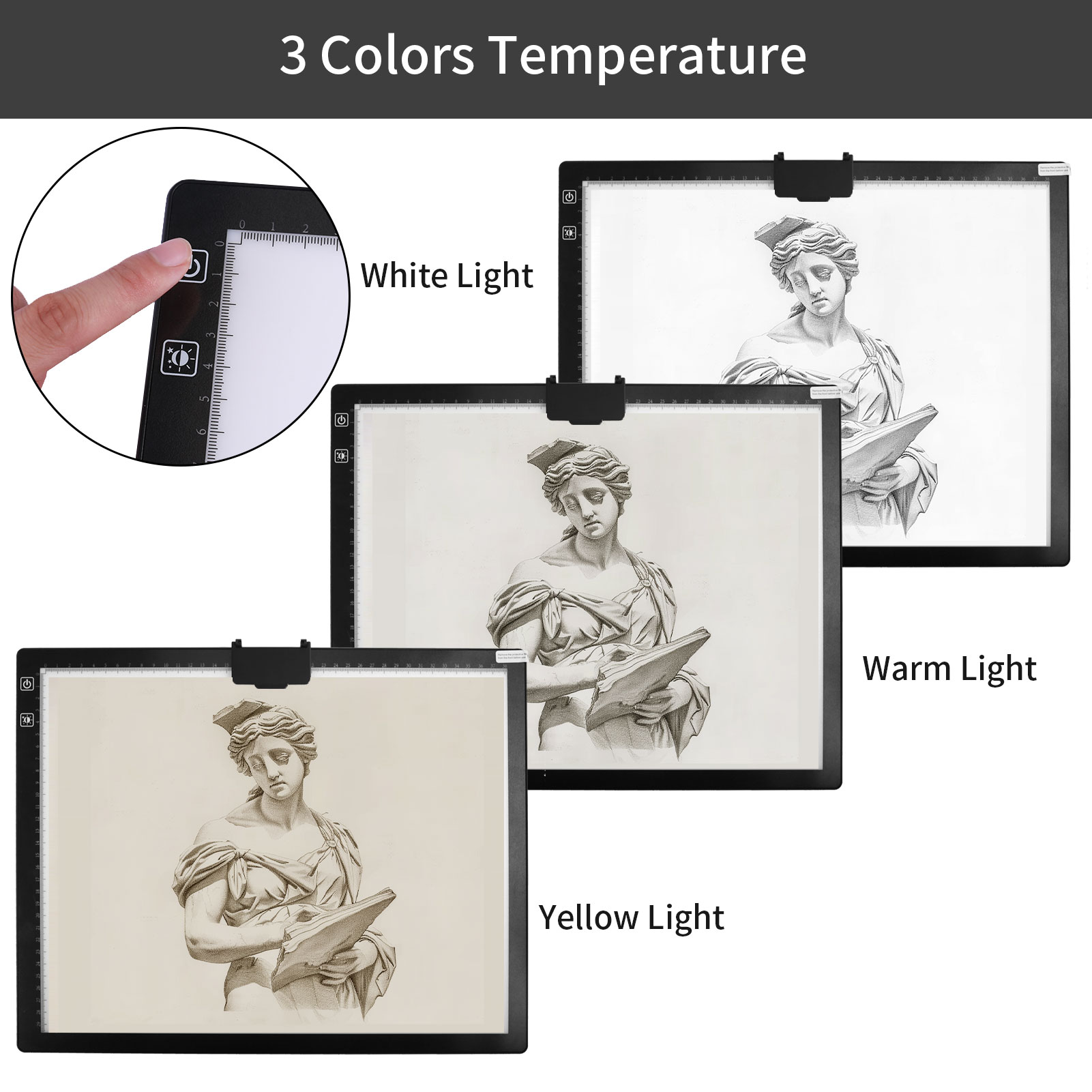 A3 LED Zeichnung Zeichenbrett Leuchtkasten Tattoo Kunst Schablone Ultradünn Lightbox Pad - Bild 35 von 47
