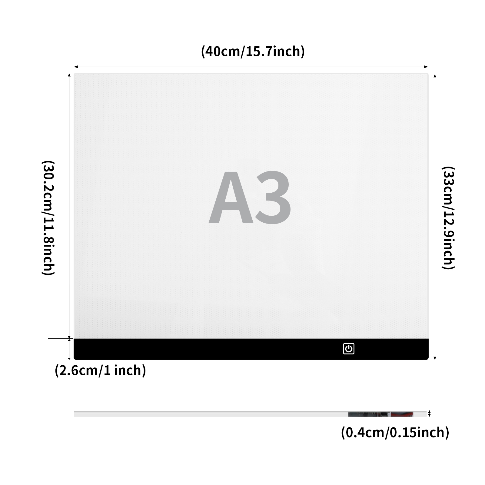 A3 LED Zeichnung Zeichenbrett Leuchtkasten Tattoo Kunst Schablone Ultradünn Lightbox Pad - Bild 23 von 47