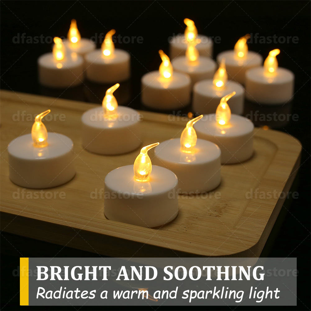 6/12/24pcs Led Tea Lights Candles LED FLAMELESS Battery Operated W/ timer remote - Picture 37 of 40