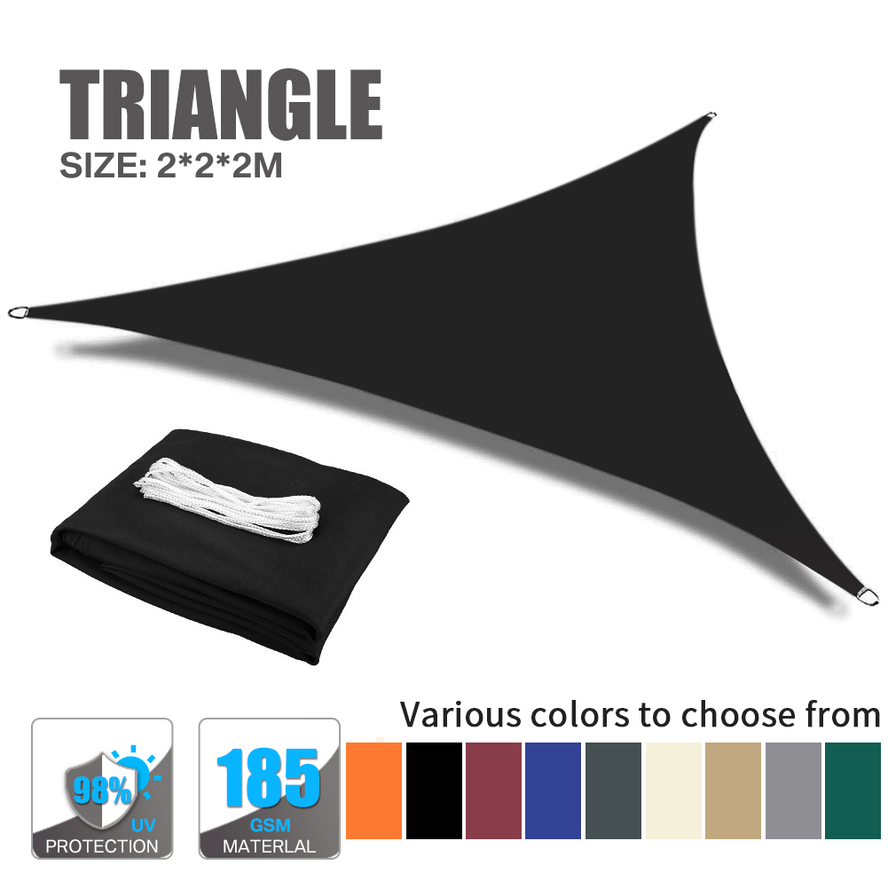 WATERPROOF HEAVY DUTY SUN SHADE SAIL GARDEN PATIO AWNING CANOPY 98% UV BLOCK UK - Picture 88 of 94