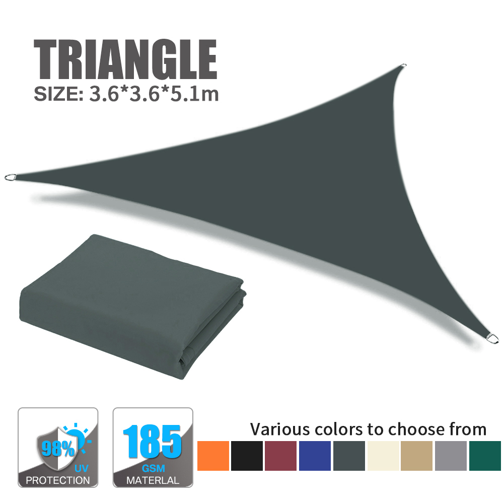 WATERPROOF HEAVY DUTY SUN SHADE SAIL GARDEN PATIO AWNING CANOPY 98% UV BLOCK UK - Picture 57 of 94
