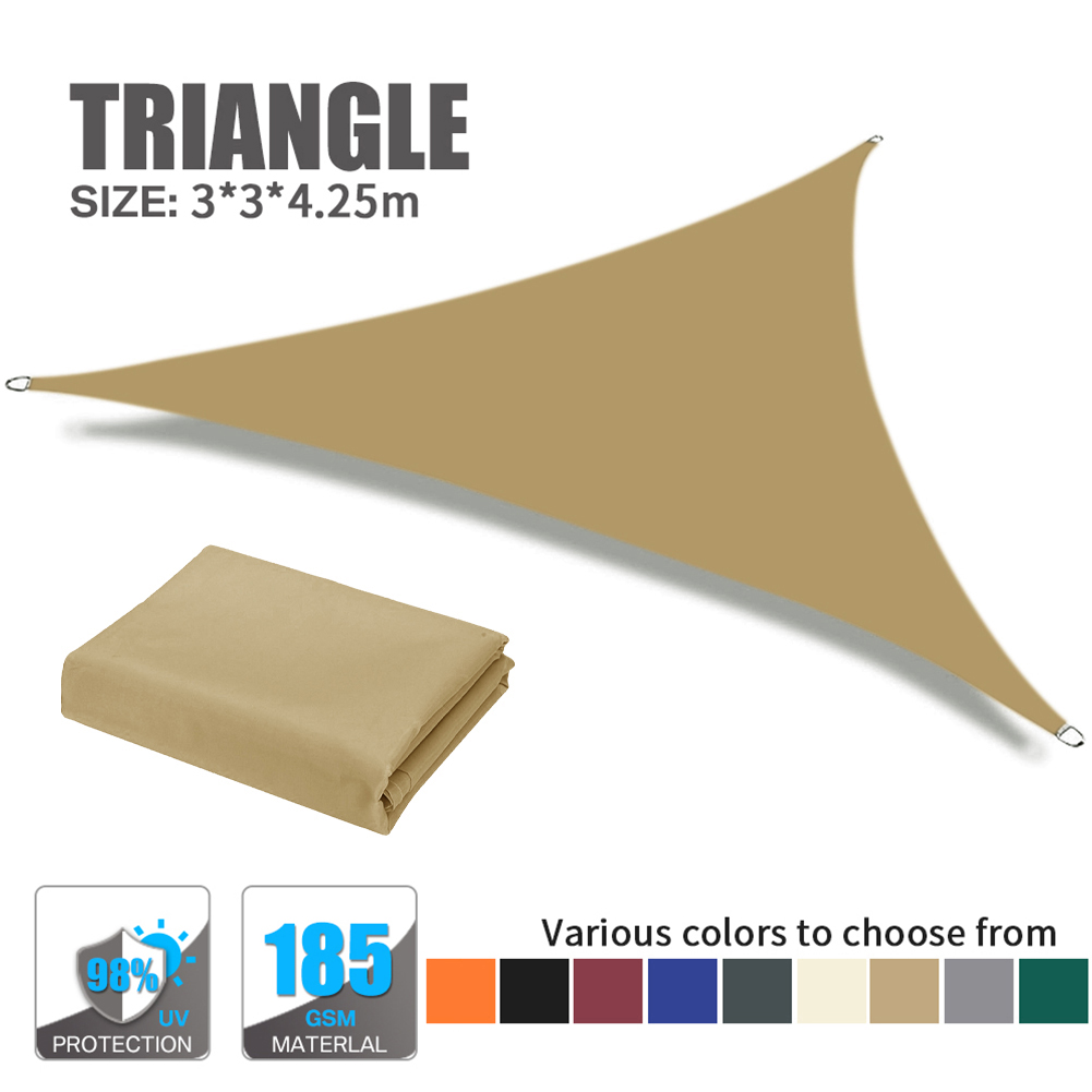 WATERPROOF HEAVY DUTY SUN SHADE SAIL GARDEN PATIO AWNING CANOPY 98% UV BLOCK UK - Picture 70 of 94