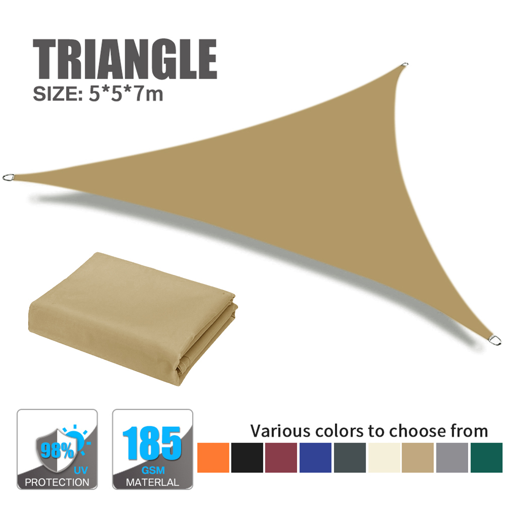 WATERPROOF HEAVY DUTY SUN SHADE SAIL GARDEN PATIO AWNING CANOPY 98% UV BLOCK UK - Picture 48 of 94