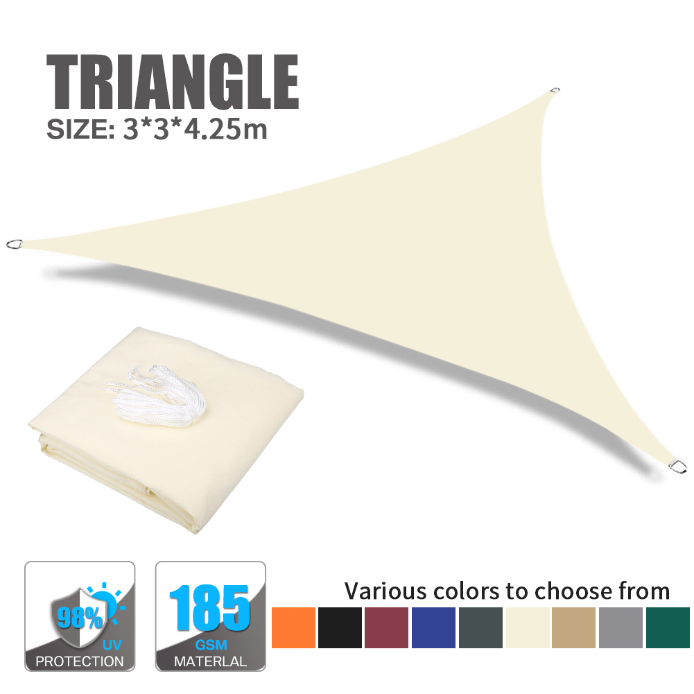 WATERPROOF HEAVY DUTY SUN SHADE SAIL GARDEN PATIO AWNING CANOPY 98% UV BLOCK UK - Picture 69 of 94