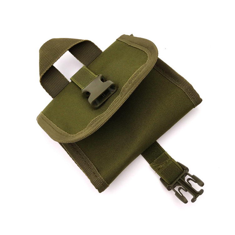 Tri fold pouch designed to be easy to carry and use. 