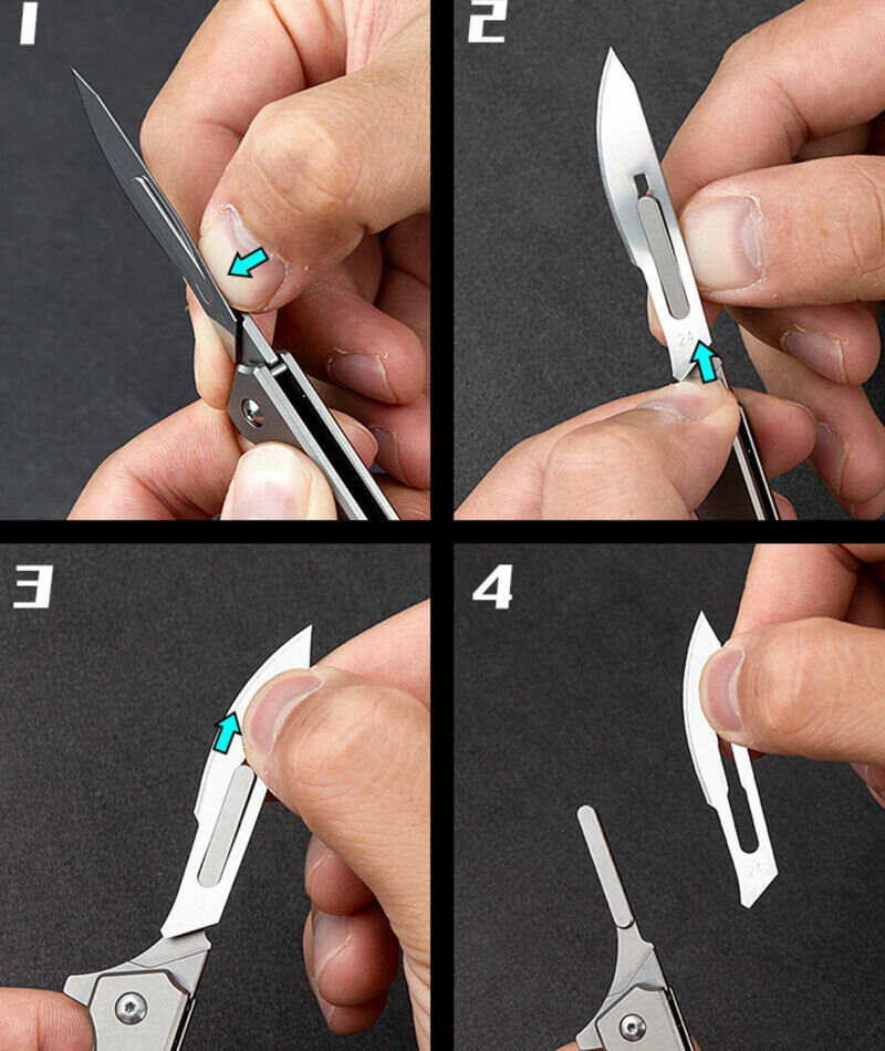 Titanium Knife Scalpel Blade Paper Knife Pocket Outdoor Camping Folding  Knife