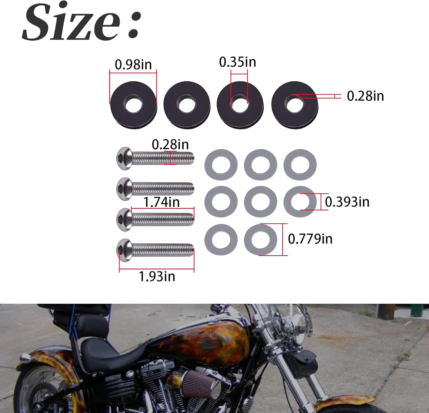 アクセサリー Harley-Davidson 91800025 Windshield Mounting Hardware Kit For Harley FLSTC,FLS