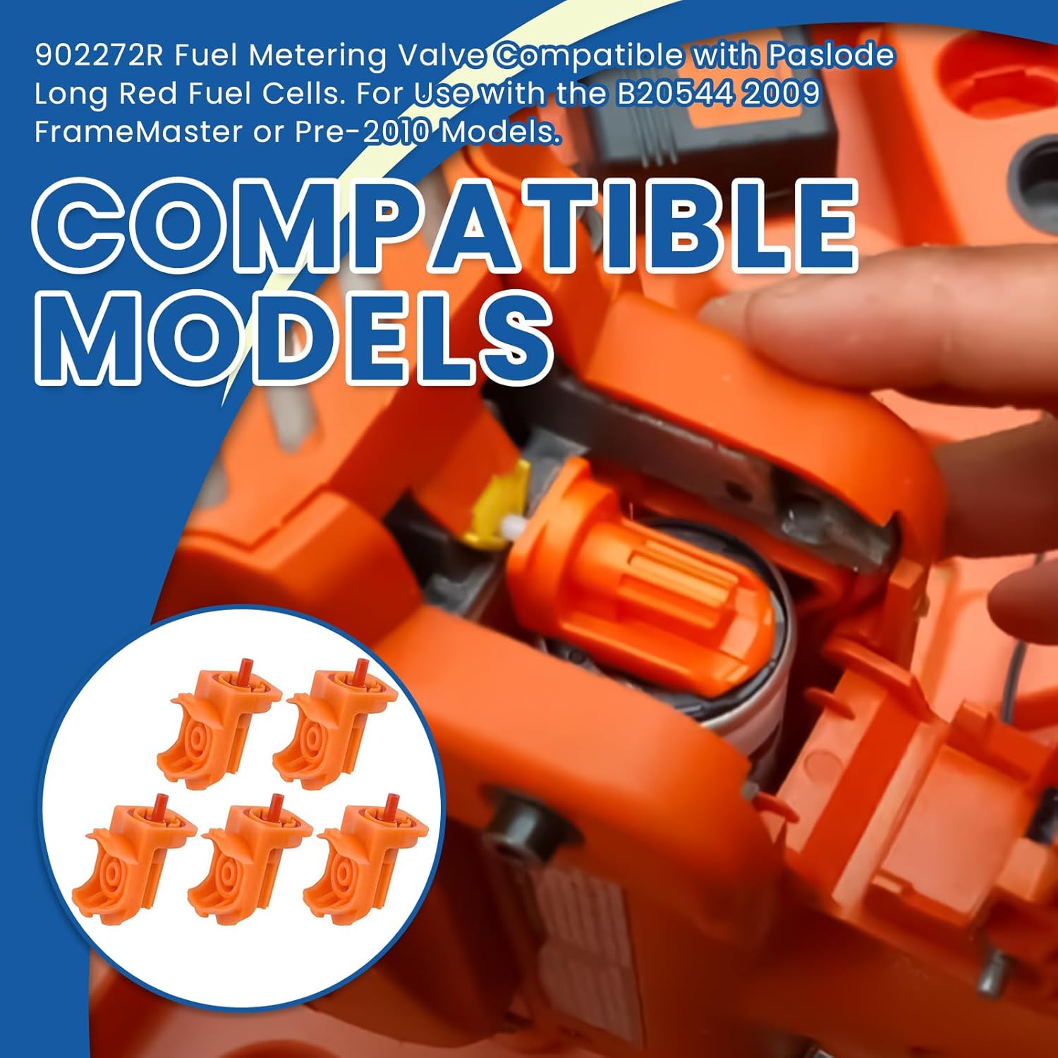 5Pcs 902272R Metering Valve For Paslode 900420 Nail Gun and Orange