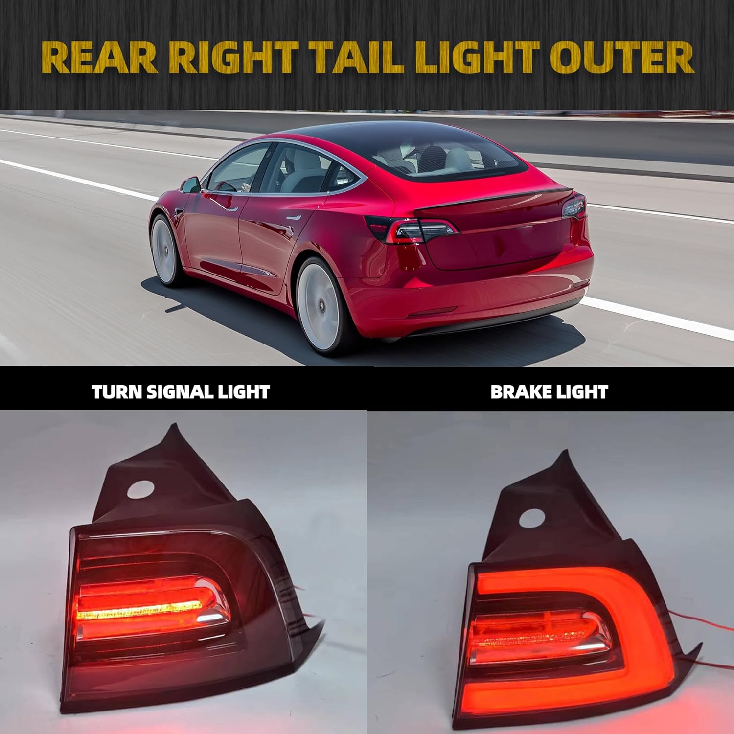 Right Outer Tail Light For Tesla Model 3 2017-2020 Model Y 2020