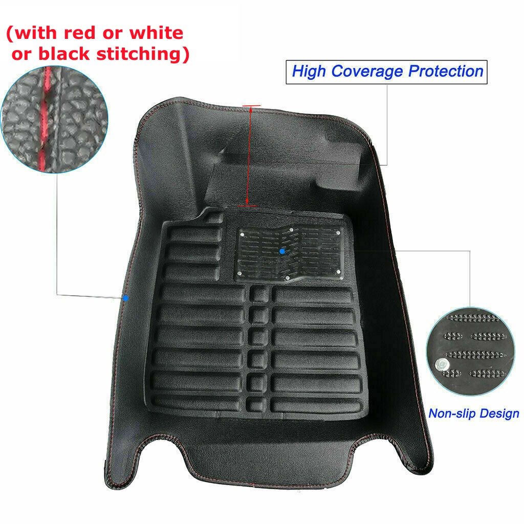 3D All-Weather XPE Car Floor Mats Liner Set For Ford Fusion 2013-2020 (Front & Rear)