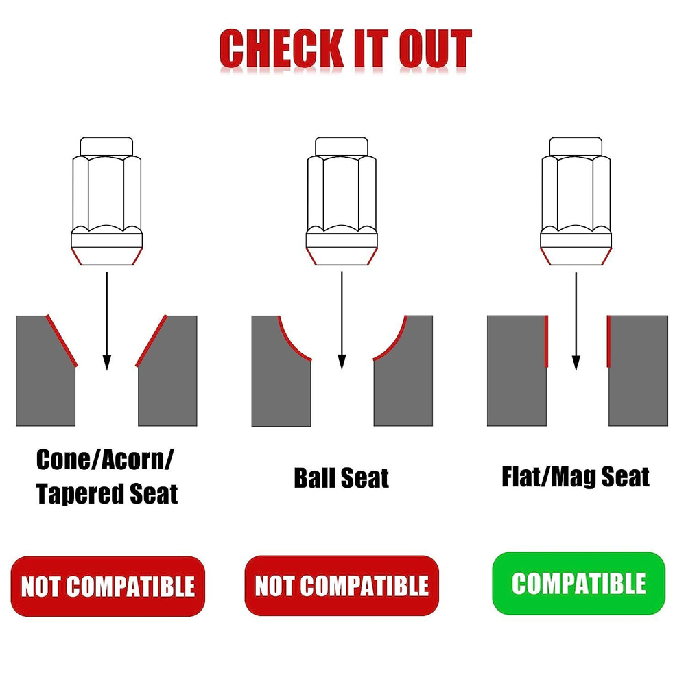 20PC Chrome OEM Factory Style 12X1.5 Lug Nuts for Toyota