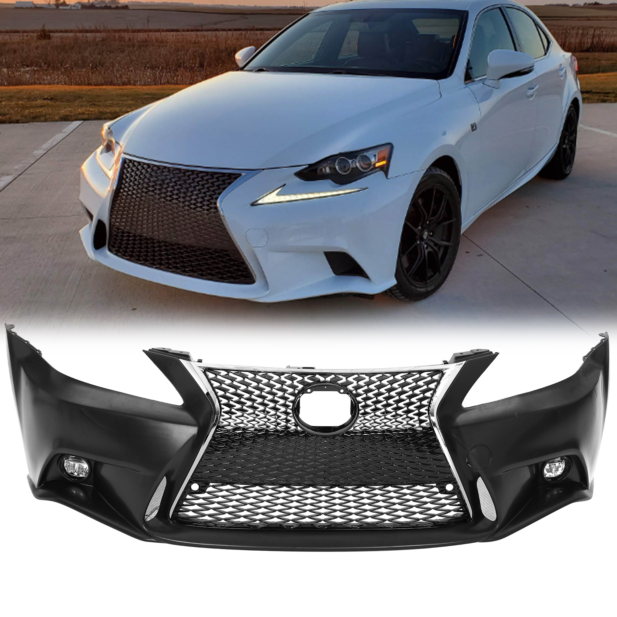 2IS to 4IS Front Bumper Conversion For 06-13 Lexus IS250/350/C to  display picture 1