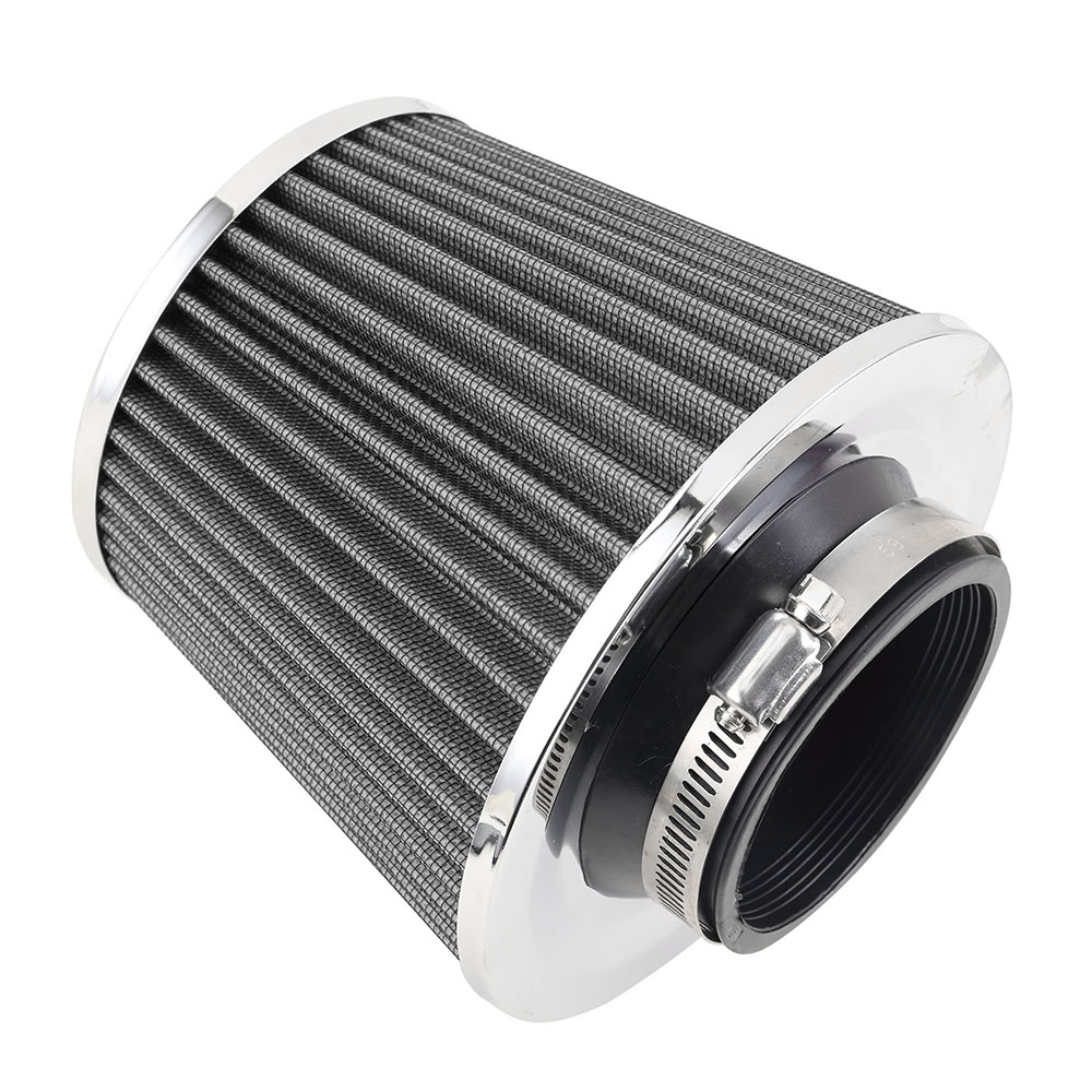 Universal Cold Air Intake Filter Induction Kit - 3" Aluminum Pipe, Red Filter