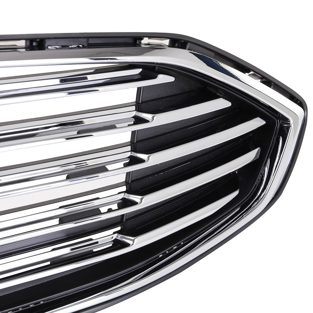 Unbranded Front Bumper Cover For 2017-2018 Ford Fusion – No Fold, W/ Grille & Fog Lamp Covers, Primed Black, 1 Year Warranty