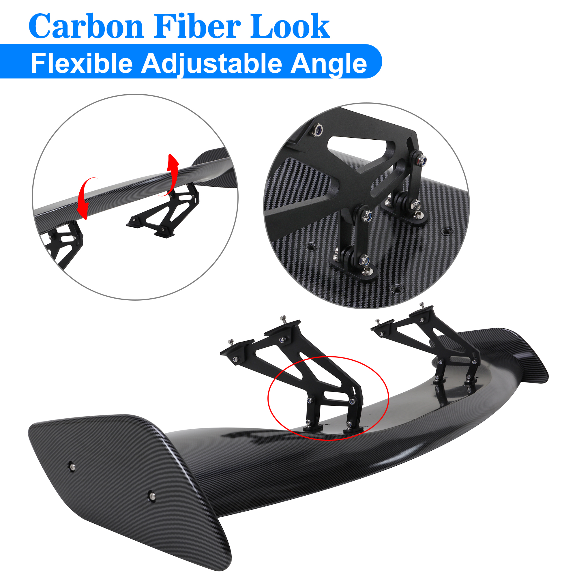 Universal 57 Inch For Toyota GT Style Adjustable Trunk Spoiler ABS