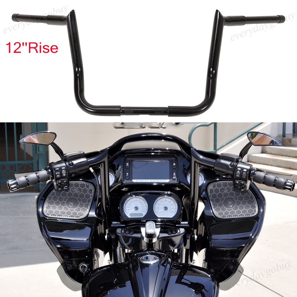 thumbnail image 2 of TAOUS71 12" Rise Ape Hanger Handlebar For Harley Touring Electra Street Glide 1986+ 2 of 2