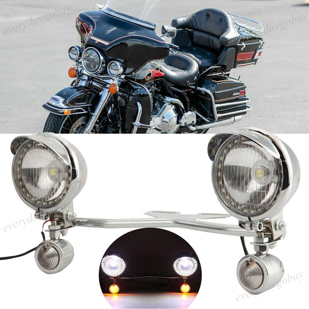 ホンダ GL1500等 パトライト 回転灯 電飾 ランプ ステーマウント ポリス Passing Driving Turn Signal Light Bar For Honda GL 1500 1800