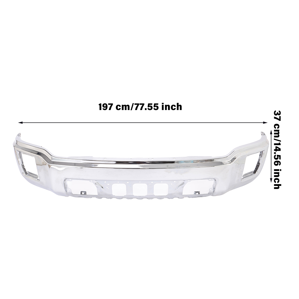 Front Bumper Face Bar Steel Chrome For 2014 2015 GMC Sierra 1500 W/O