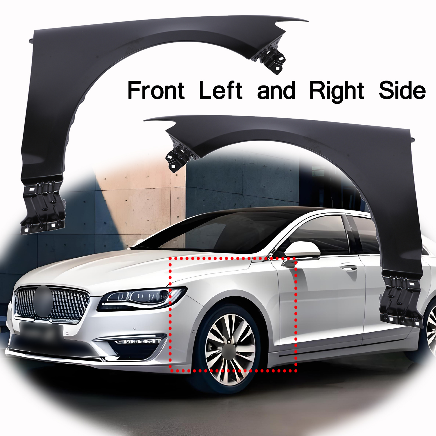 Fits 2017-2020 Lincoln MKZ Front Driver &Passenger Side Fender