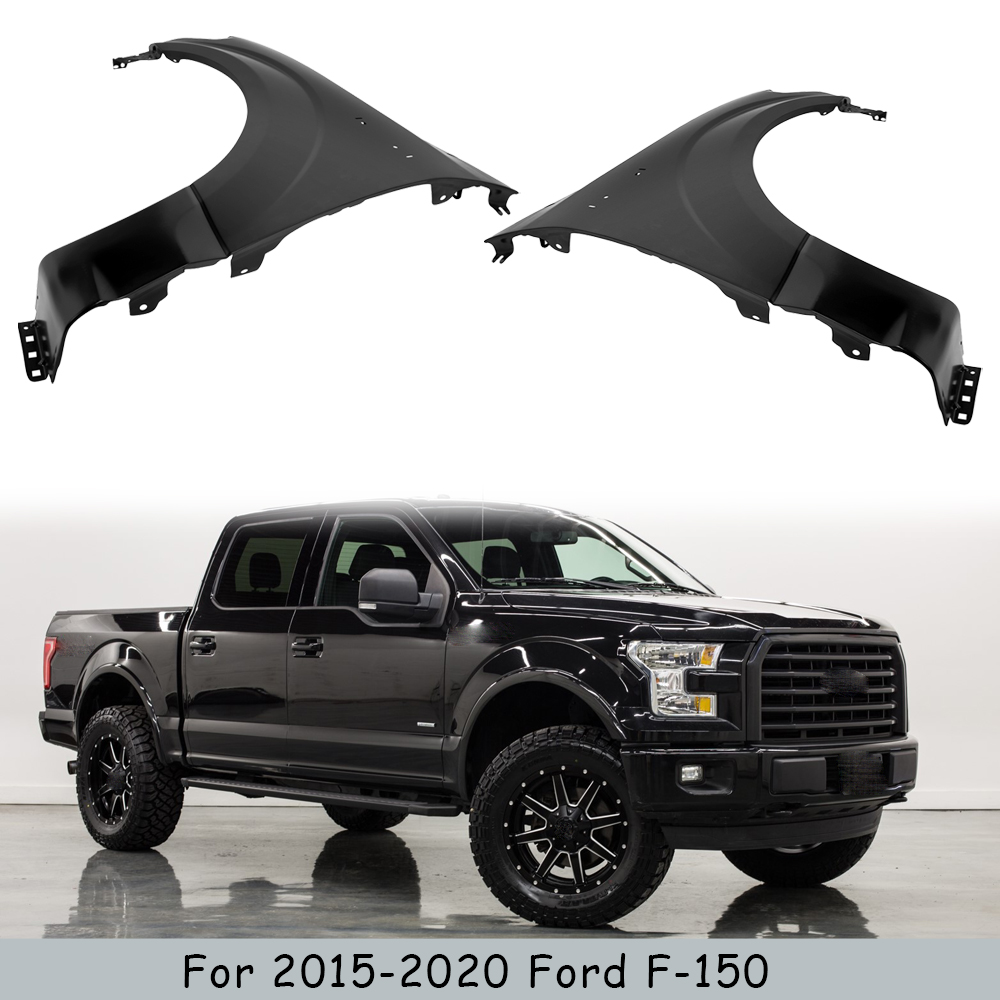 Front Driver &amp; Passenger Side Pair Fender Replacement For 2015-2020 Ford  F-150