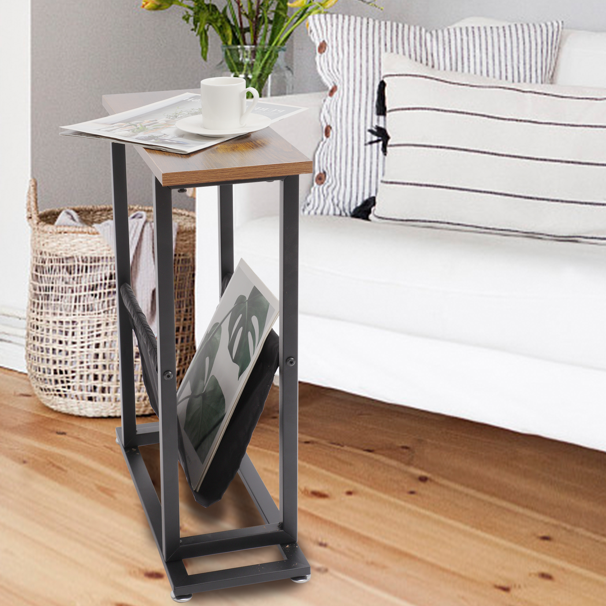 Narrow End Table Side Table for Small Spaces Slim Nightstand Narrow End Table Side Table for Small Spaces Slim Nightstand