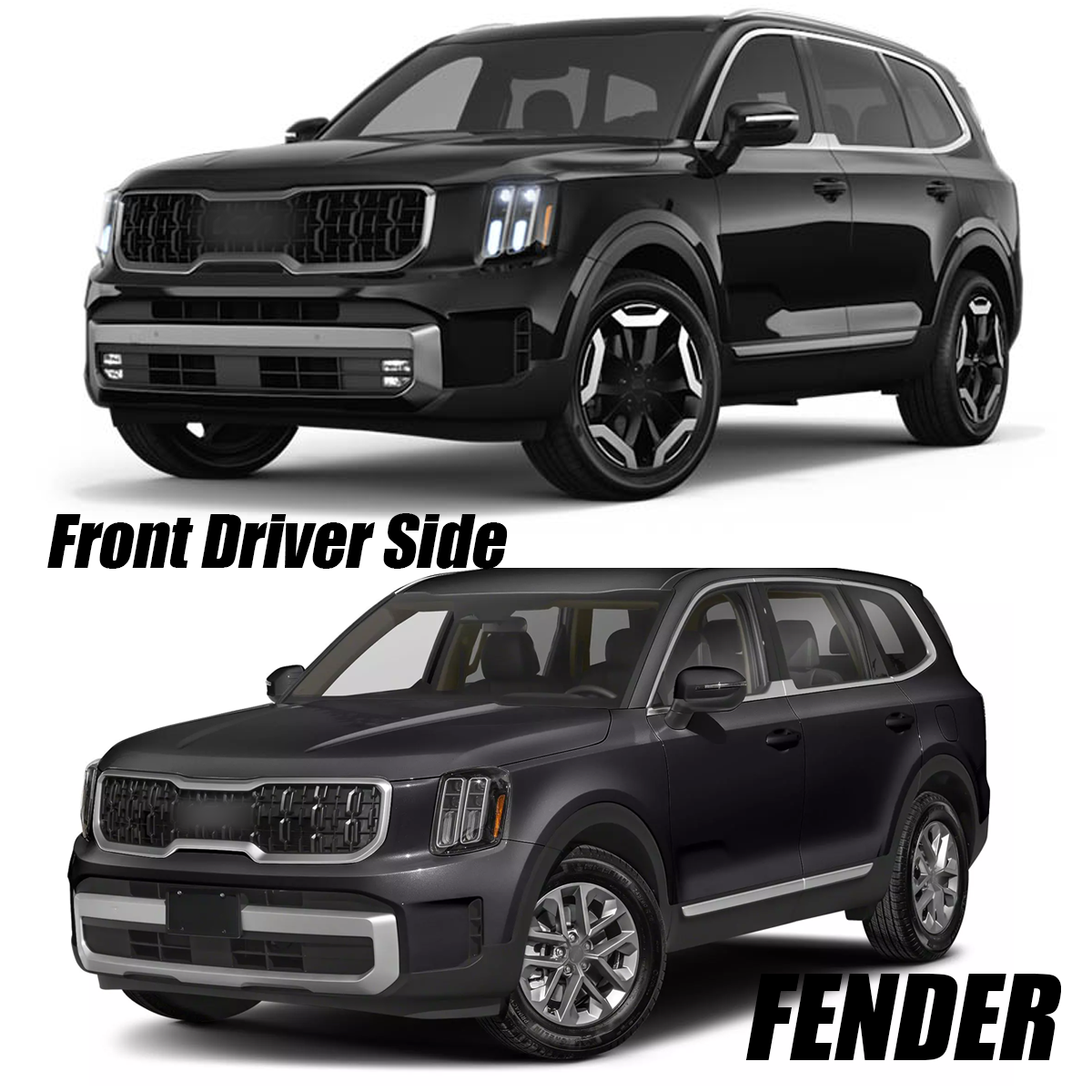 Set of 2 Fender For 2020-2023 Kia Telluride Front Driver and