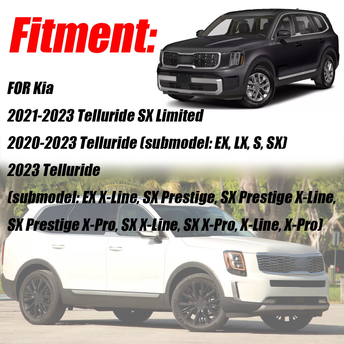 Set of 2 Fender For 2020-2023 Kia Telluride Front Driver and