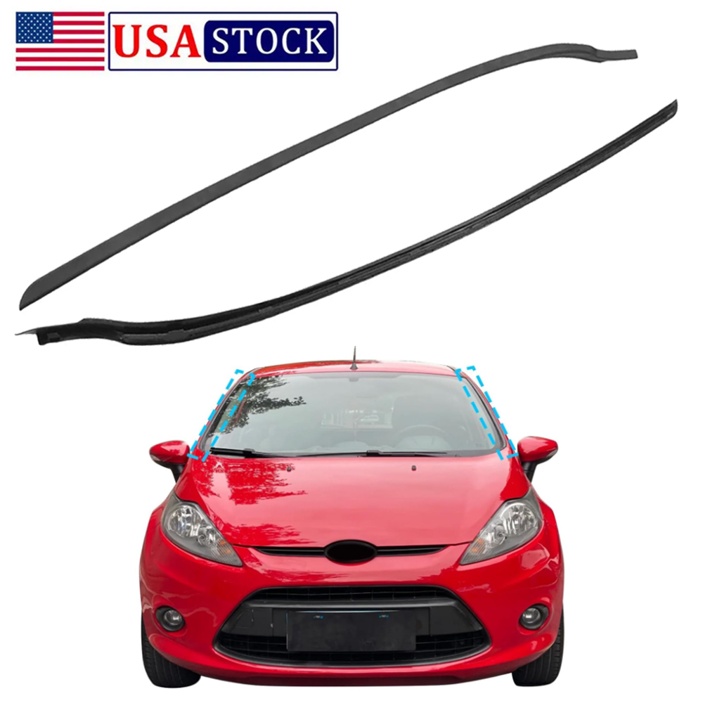 AE8Z-5403136-A, AE8Z-5403137-B Pair Windshield A-Pillar Trim Molding Front Left