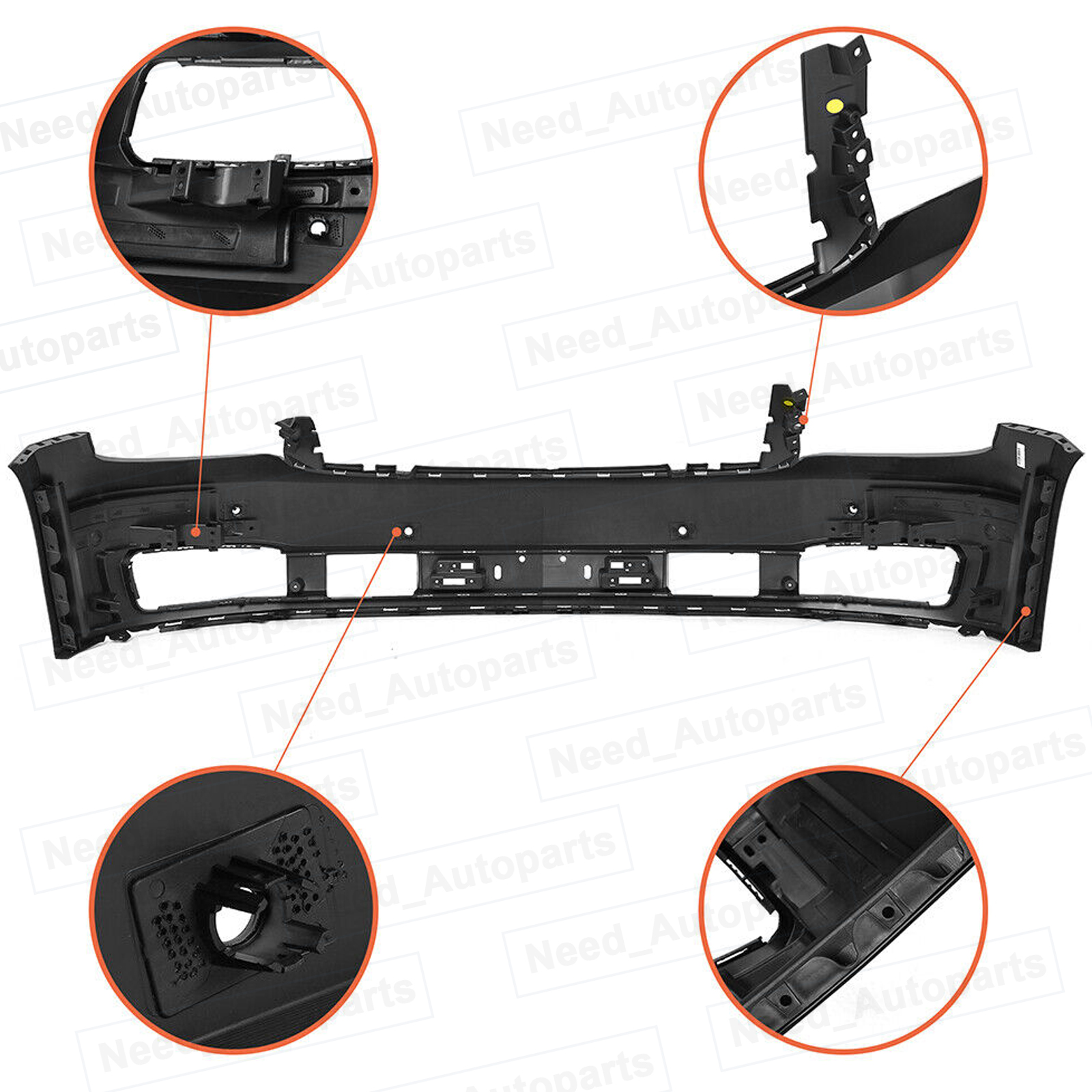 Primed Front Bumper Cover w/Fog Light Hole Fits 2015-2020 Chevy Tahoe