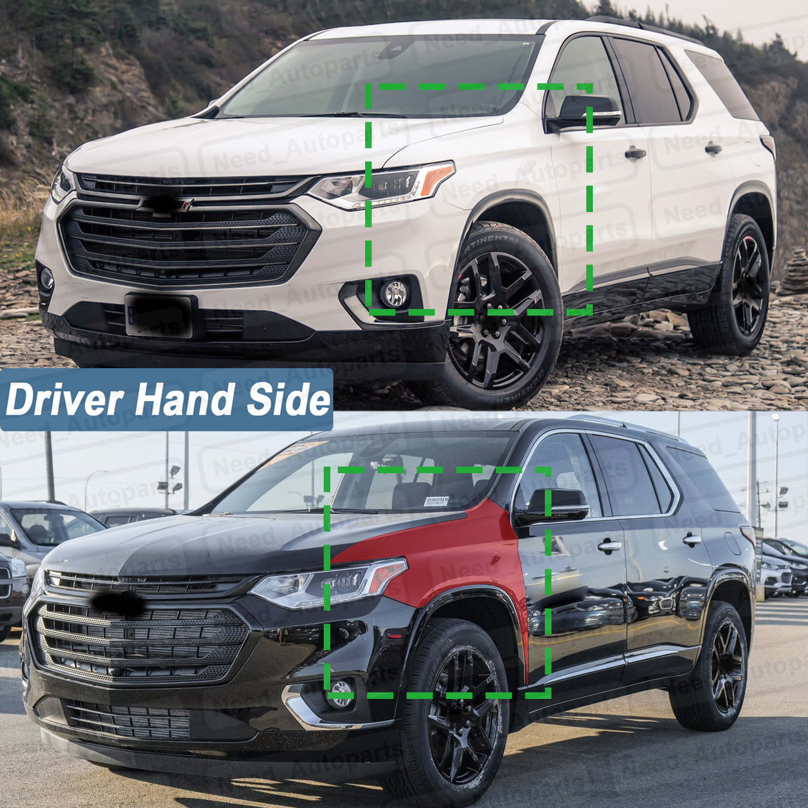 Black Steel Fender for Chevrolet Traverse 2018-2024 2021