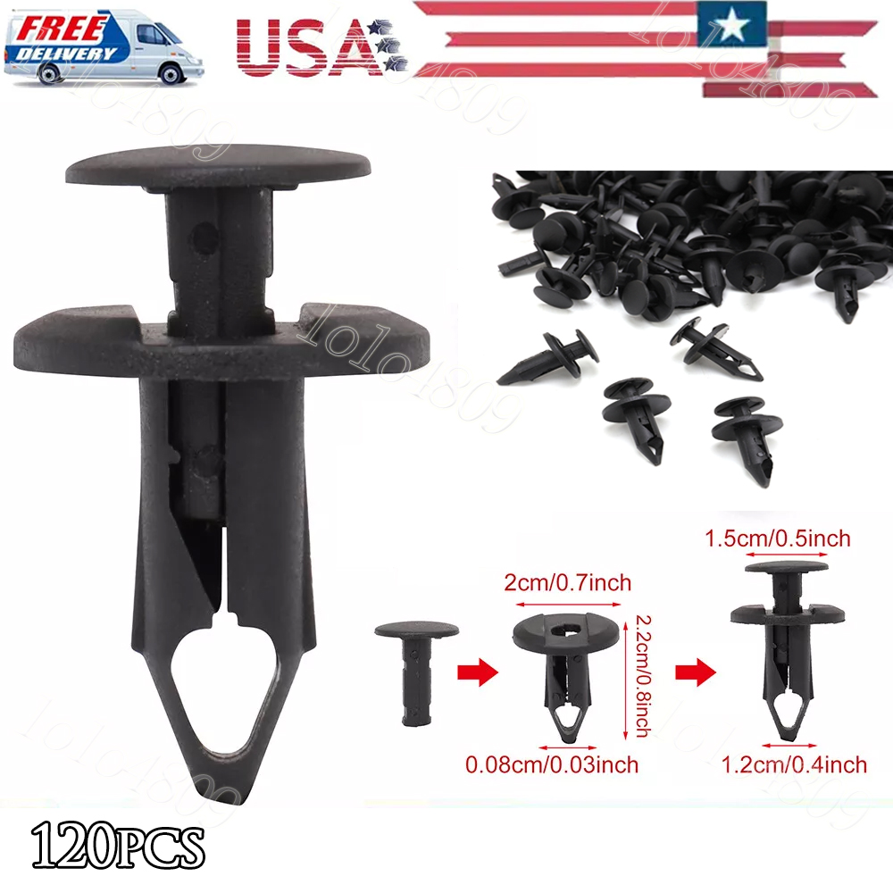 for Nissan Compatible Push Clips 8mm Plastic Rivets Bumper Mud