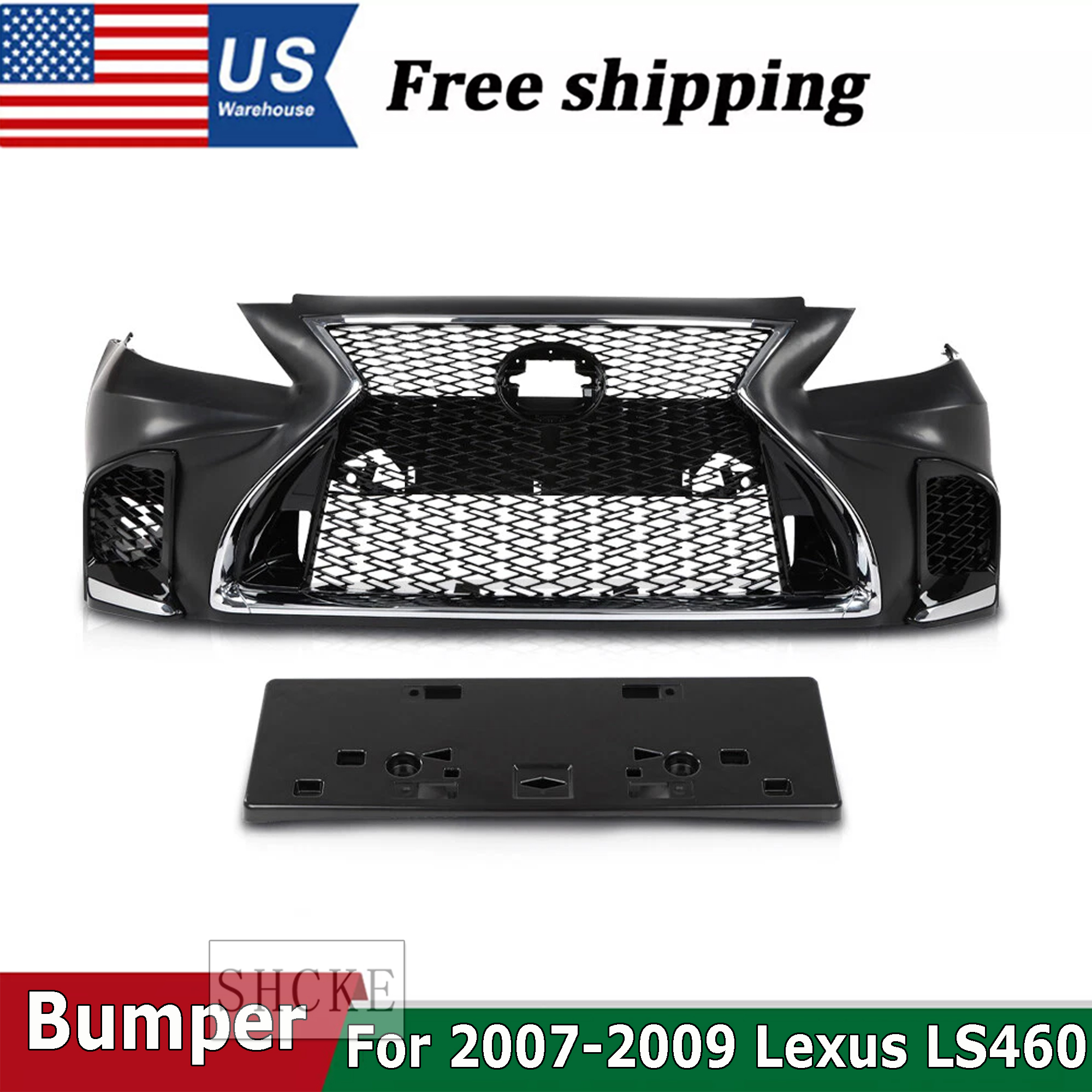 For 07-09 Lexus LS460 to 18+ LS F-Sport Style Front Bumper Kit New
