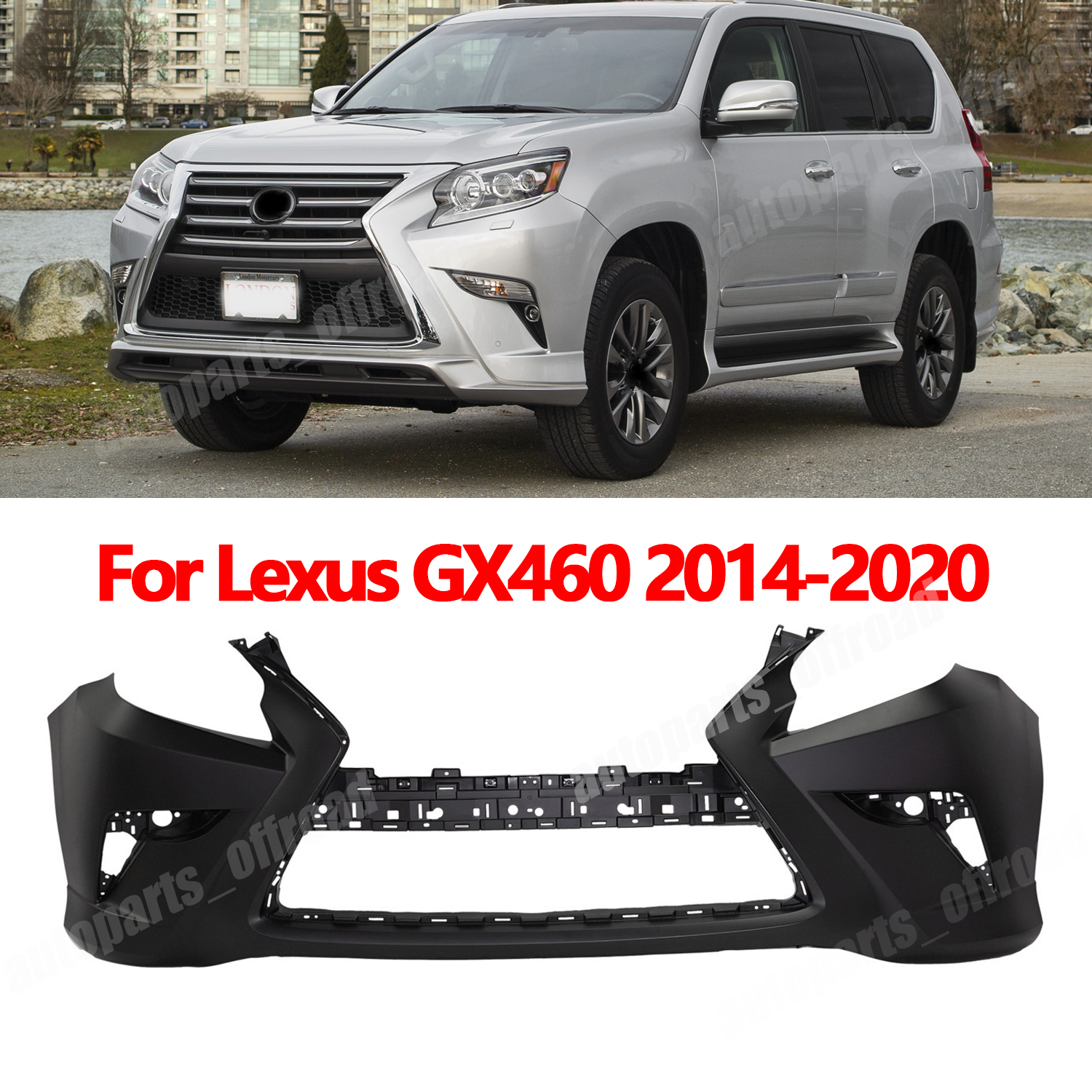 Replacement Front Bumper Cover Fascia For Lexus GX460 2014-2020