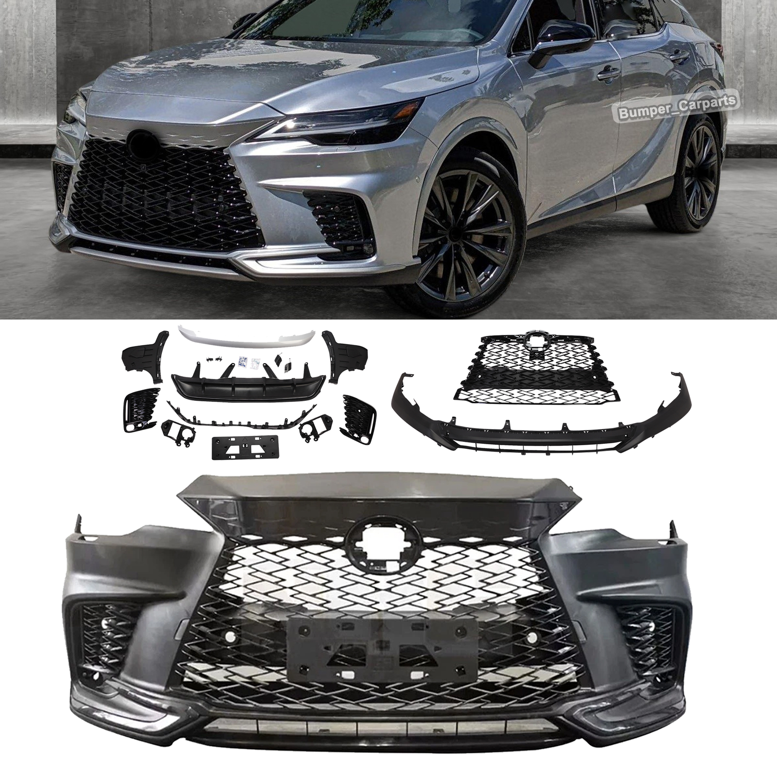 Complete Front Bumper Assembly for 2023-2025 Lexus RX350 RX450h F