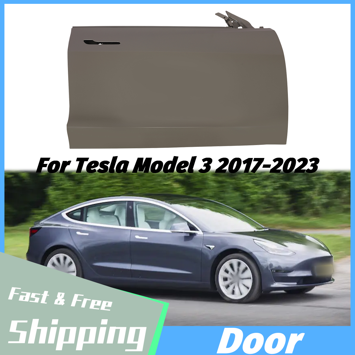 Front Right Passenger Door Shell For Tesla Model 3 2017-2023
