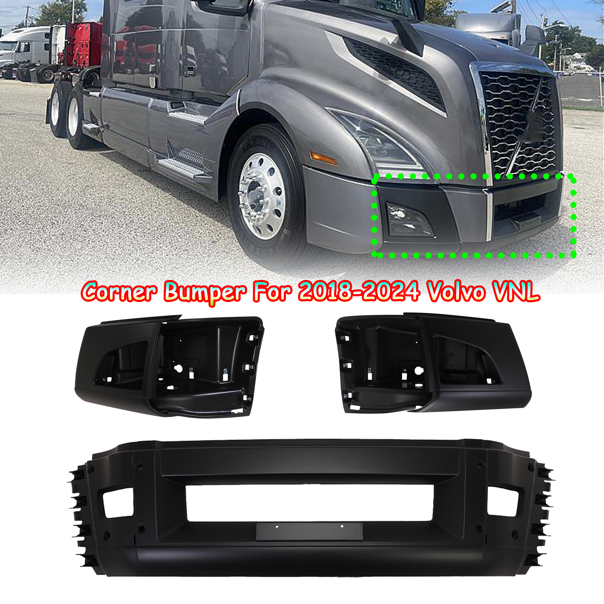 Front Bumper Fit for 2018-2024 Volvo VNL 760 780 860 Trucks | eBay