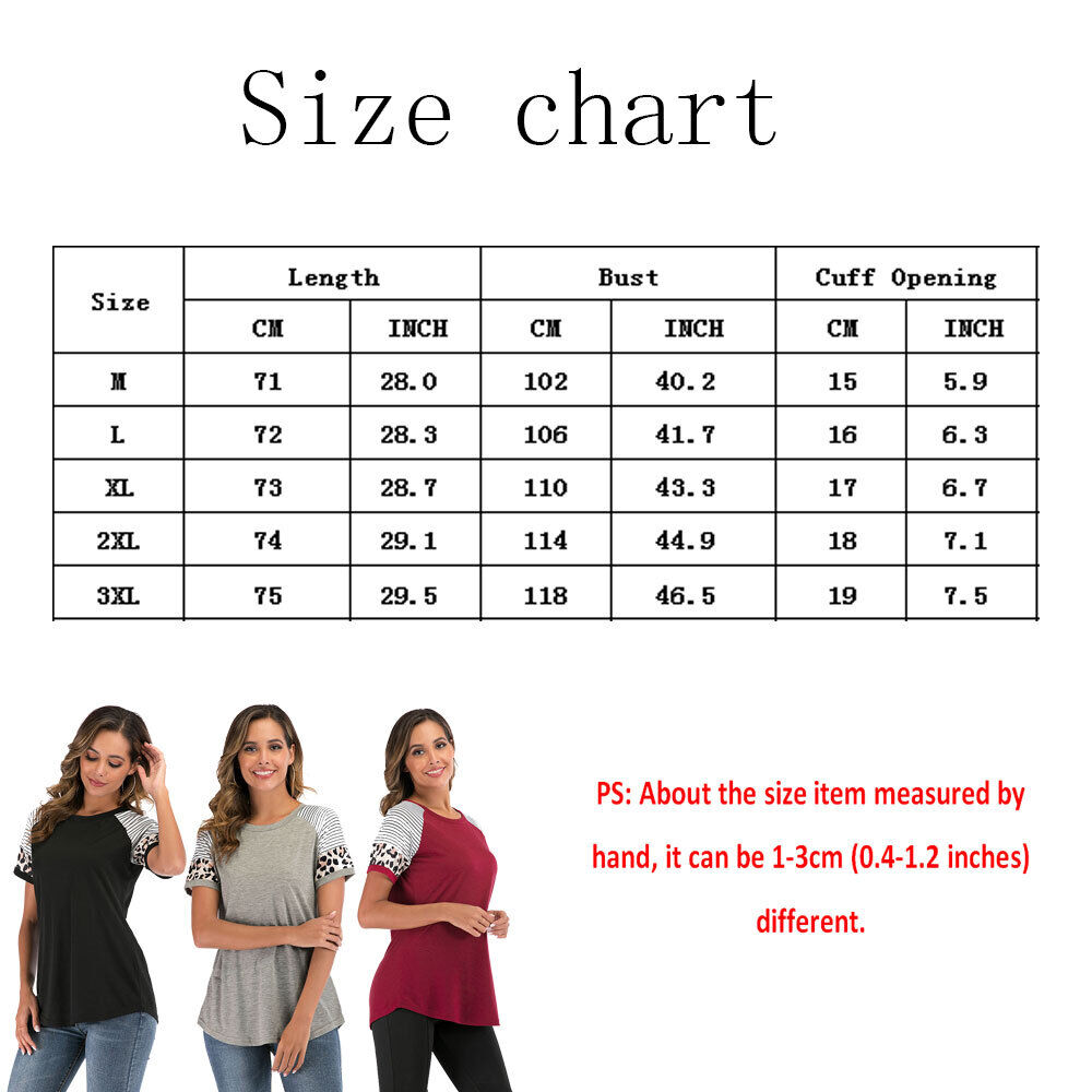 MANSY Women's Casual Striped Short Sleeve T-Shirt - Leopard Color Block Tunic Top, Blue