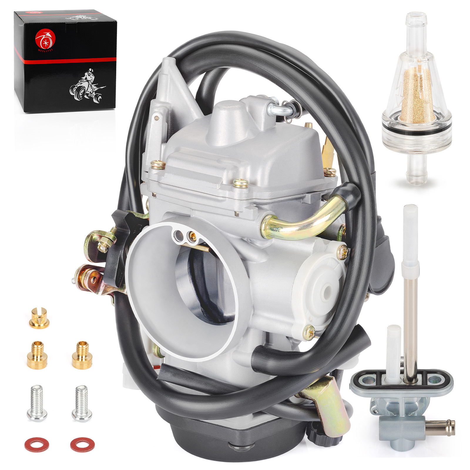 XV1700 For Yamaha Road Star 1700 2004-2006 2007 Carburetor w Fuel Valve  Petcock | eBay