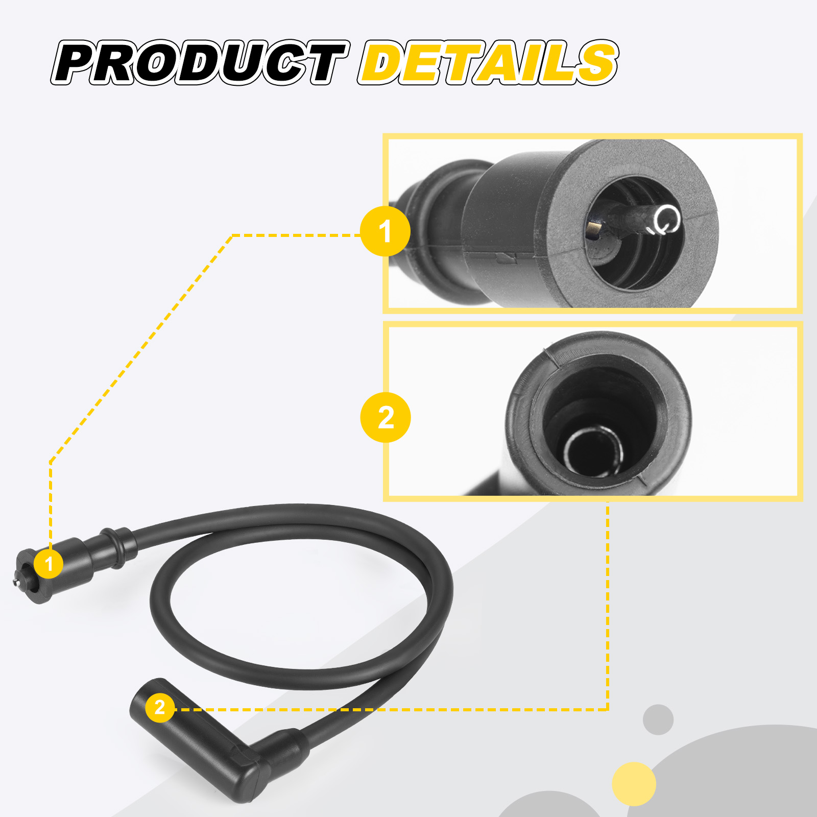 Ignition Coil, Spark Plug & Wire Cap Kit For Hisun UTV 250-500, Massimo, Coleman, Bighorn ATVs