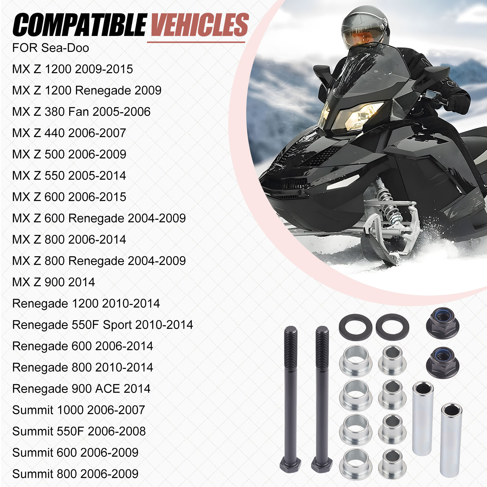 Front End Ski Leg Repair Kit for Ski-Doo Snowmobile GSX GTX MXZ