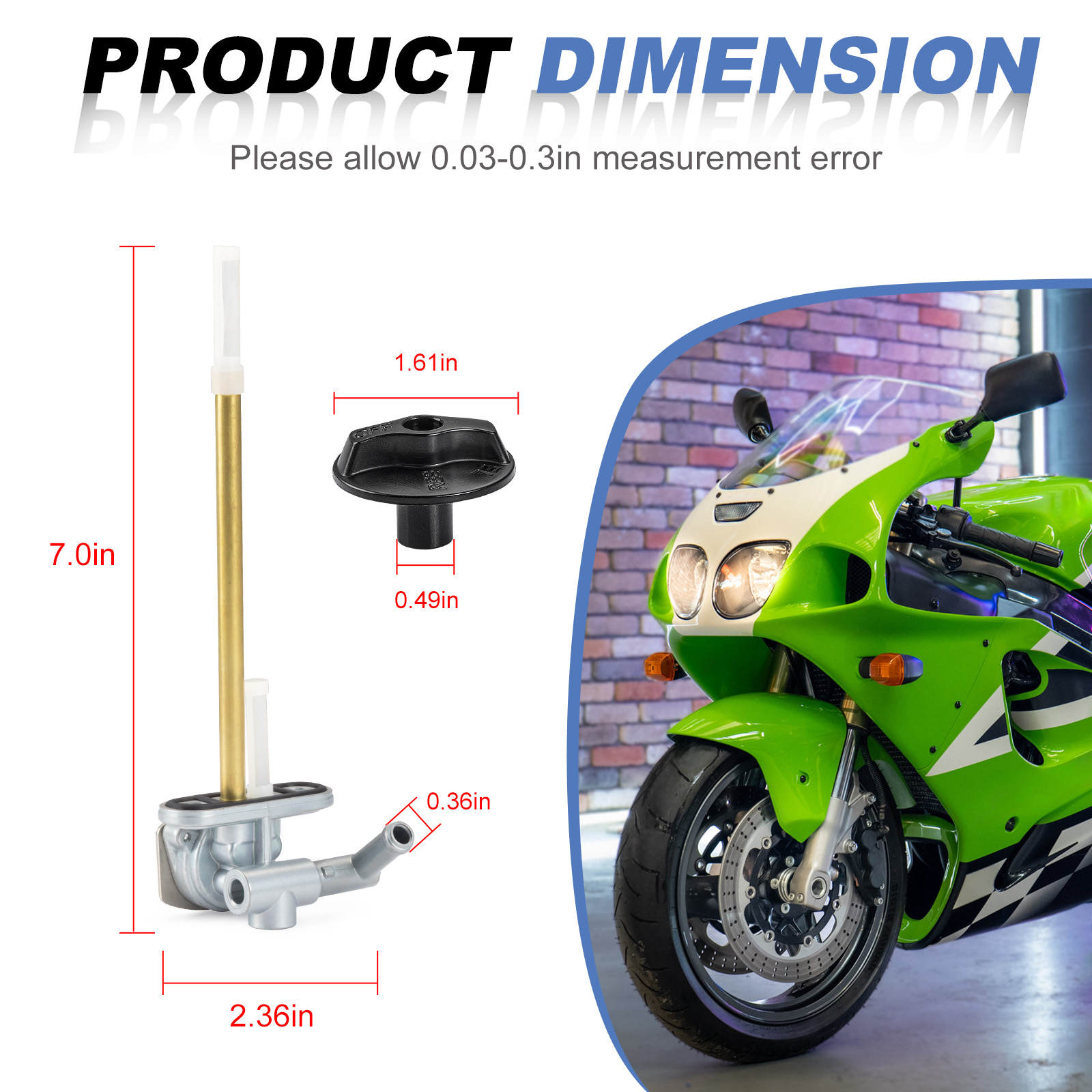 古いカード Fuel Petcock Valve Switch For Kawasaki Ninja ZX750 ZX-7R ZX-7RR