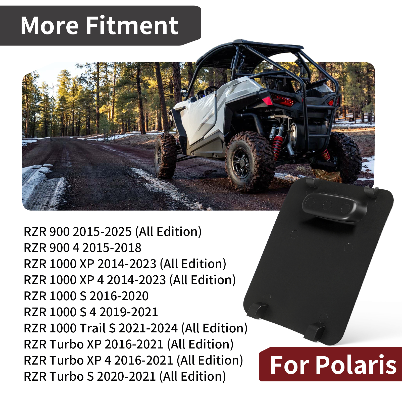 5454122 for Polaris Black Engine Access Door Panel RZR 900 1000