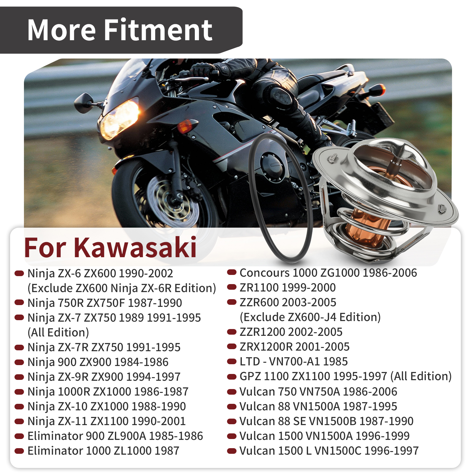 Thermostat 49054-1051 For Kawasaki GPz1100 ZX1100E ZX1100 1995