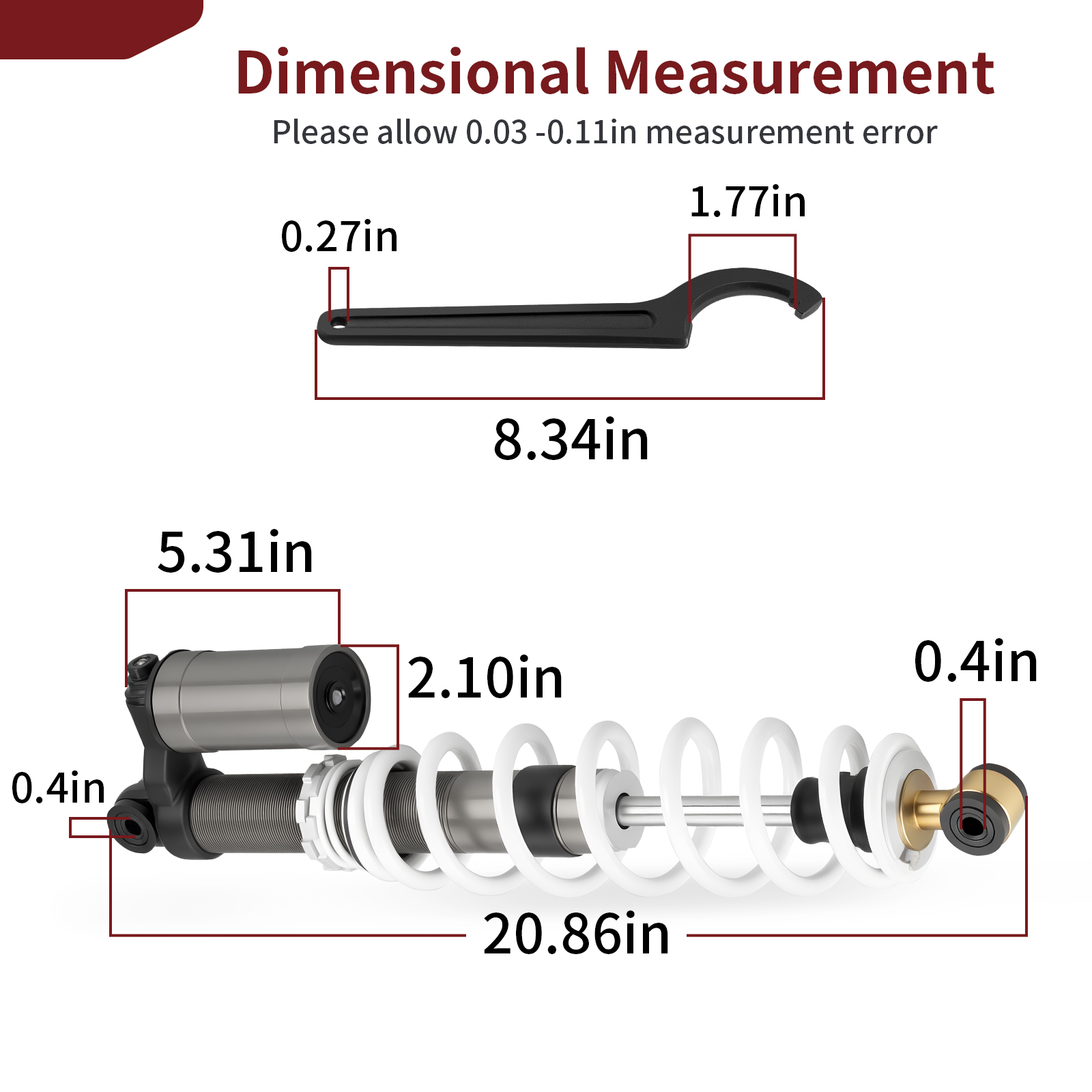 Front Suspension Air Struts RZR Heavy Duty Left & Right Air Front