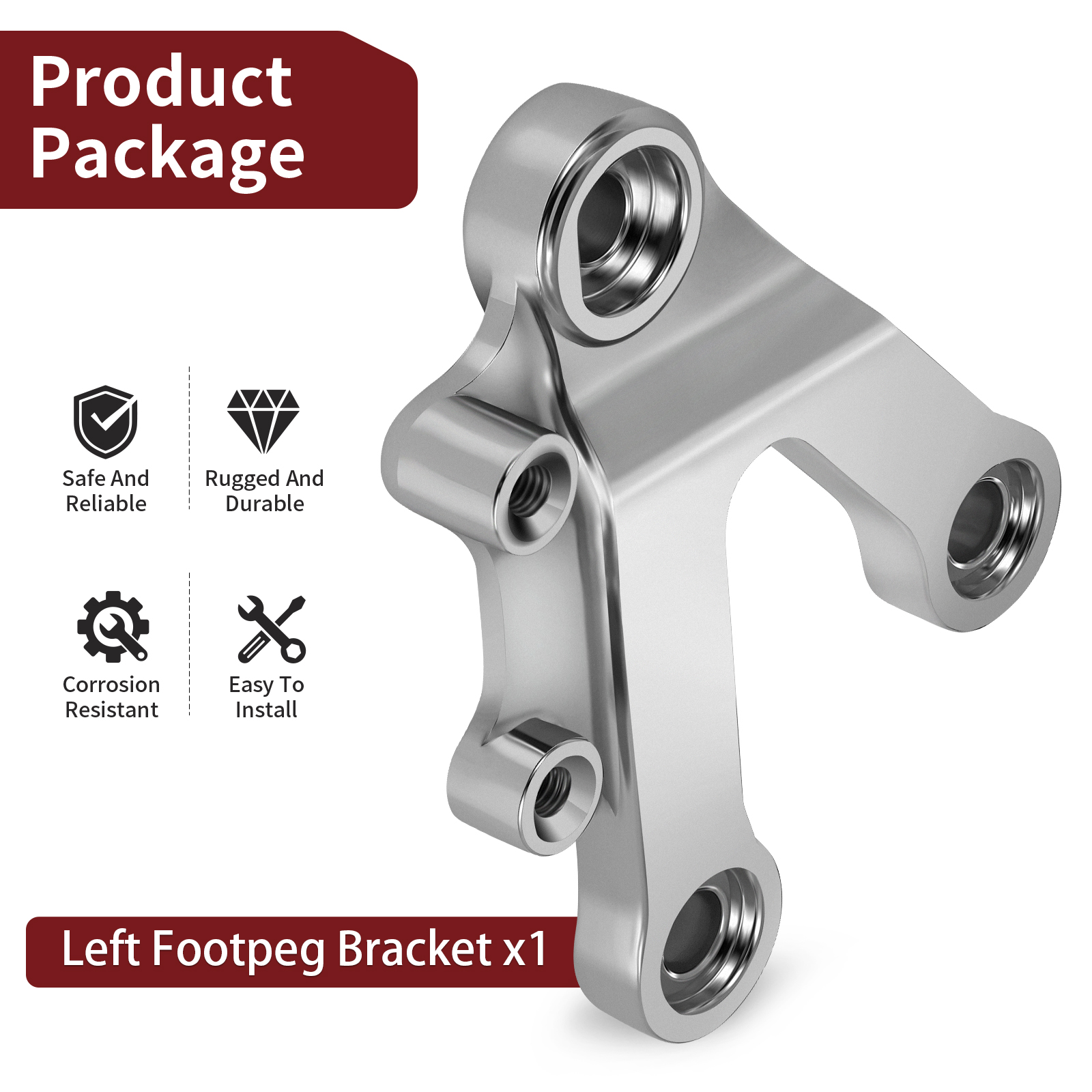 aaaaa Left Footpeg Bracket For Kawasaki Ninja ZX-6R ZX600 Ninja ZX-9R